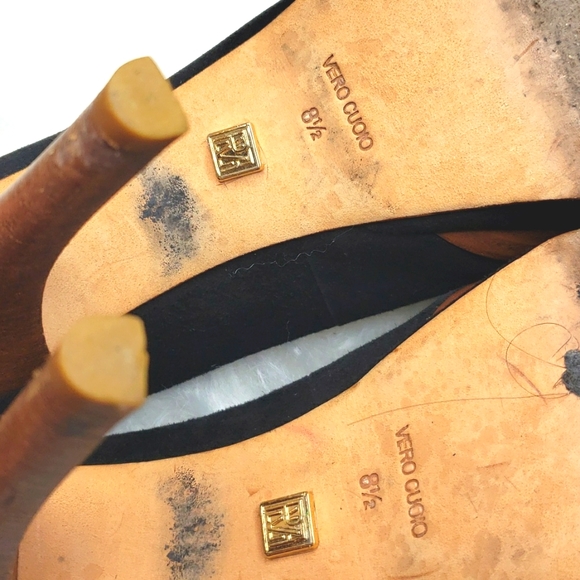 Pour La Victoire Alvery Black Suede Platform Pumps size 8.5 - Picture 11 of 12